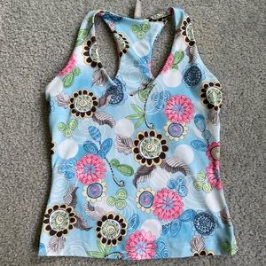 Funky patterned workout top